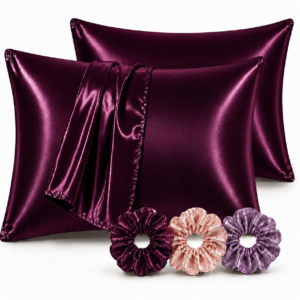 Abundra Premium Satin Pillow Covers – Soft, Smooth & Gentle on Hair and Skin